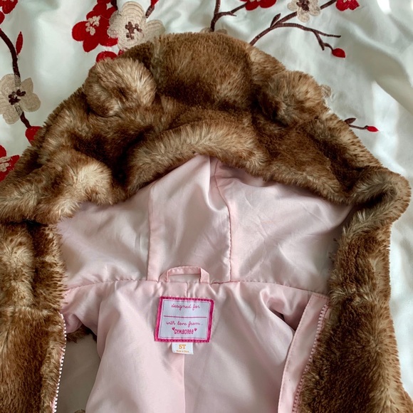 EUC- Toddler Girls Zip Up Bear Vest - Picture 5 of 5